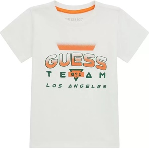 GUESS Бяла тениска с къс ръкав с контрастен надпис Guess - moliv - 25,03 лв