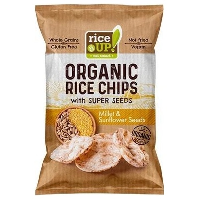 RICE UP Bio pšeno a slnečnicové semienka Ryžové chipsy 25 g