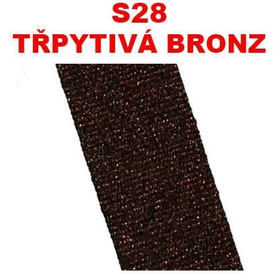 Stuha třpytivá bronz