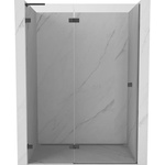 Mexen Lunar L душ кабина с въртящи се врати, лява 135 см, прозрачно, четкано gun gray - 834L-135-000-66-00-L (834L-135-000-66-00-L)