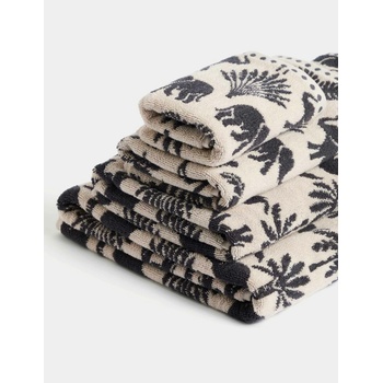 Marks & Spencer Хавлия от чист памук с мотив на слон и палми Marks & Spencer сива Marks & Spencer | Siv | Home | BATH