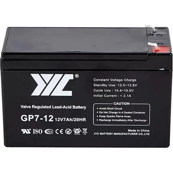 Image 1 of JYC Оловен акумулатор JYC 12V 7.2Ah F2 (4400000044)