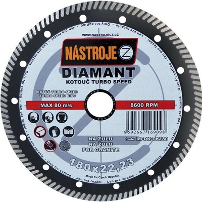 Nástroje cz Kotouč diamantový 180 x 2,0 x 22,2 mm IM-DK-TK180