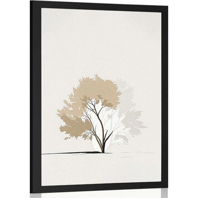 Plakát minimalistický strom s listy - 30x45 no frame
