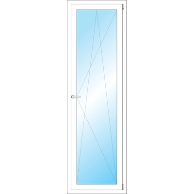 OKNA HNED Plastové okno 60x195 cm (600x1950 mm) bílé otevíravé a sklopné pravé