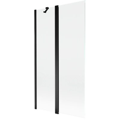 Mexen Mist двукрилен параван за вана 100 x 150 cm, прозрачен, черен - 8A9-100-011-70-00 (8A9-100-011-70-00)