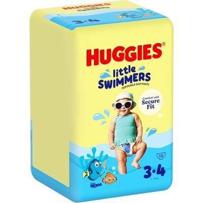 Huggies Plávacie plienky little swimmers 3/4 plavecké nohavičky 12 ks
