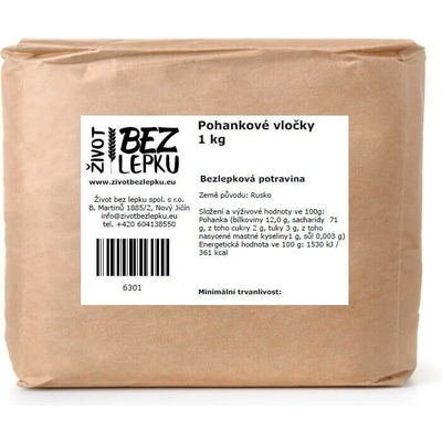 Život bez lepku Pohánkové vločky instantné 1 kg