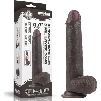 ostatní 9'' Двойнослоен плъзгащ се кожа Dong кафяв