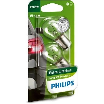 Philips LongLife EcoVision P21/5W BAY15d 12V 21/5W 12499LLECOB2 2ks