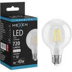 Mexen Vintis LED филаментна крушка E27, G80, 6W, Нейтрална - 4000K, 720 lm, прозрачна (L155-E27-0640-00)