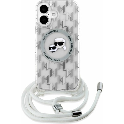 KARL LAGERFELD IML Monogram Crossbody K&CH Heads MagSafe заден капак за iPhone 16 прозрачен Karl Lagerfeld | Lilav | ЖЕНИ | UNI