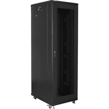 Lanberg Комуникационен шкаф Lanberg rack cabinet 19" free-standing 42U / 800x800 self-assembly flat pack with mesh door black (FF01-8842-23B)