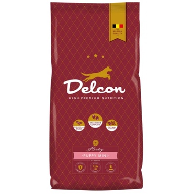 Delcon Dog Puppy Mini High Premium - супер премиум суха храна за подрастващи кученца от мини породи с пиле и ориз, Белгия - НАСИПНО