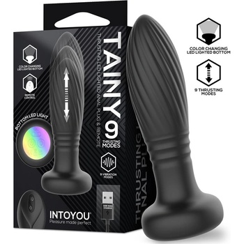 Image 1 of INTOYOU Tiany Thrusting Led Lighted Anal Plug with Remote Control Black