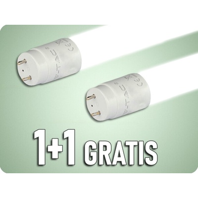 V-TAC LED trubica T8, 14W, 1400lm, 90cm, G13, nano plast, 1+1 Studená biela