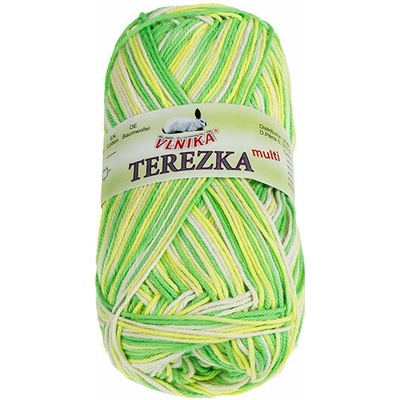 BELLATEX Priadza Terezka multi 50 g - 257 biela, žltá, zelená