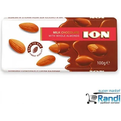 ION Шоколад ion с цели бадеми 100гр