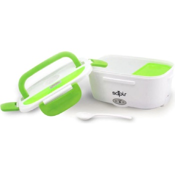 Sapir Електрическа кутия за храна sapir sp 1177 ah, 40w, 1.5 литра, Две отделения, Клапан за пара, Бял/зелен (1177100001)