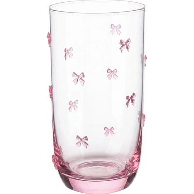 Clay re & EefSklenice na vodu s romantickým motivem mašliček Ø 7*15 cm 350 ml
