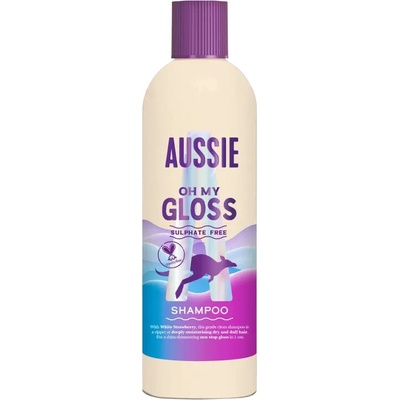 Aussie Oh My Gloss Shampoo šampón na lesk a hebkosť vlasov 300 ml
