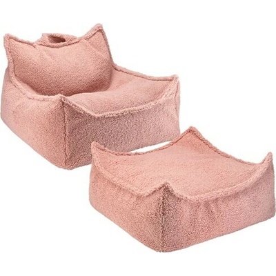Wigiwama sedací vak kreslo a Otoman Guava Pink