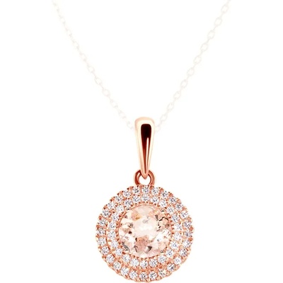 SAVICKI Висулка Savicki: розово злато, морганити, диаманти