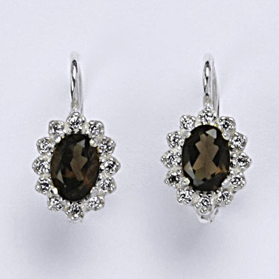 Čištín Kate přírodní záhněda a čiré zirkony VE 247 6674