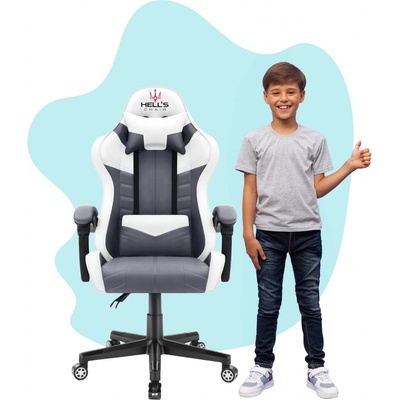 Hell's Chair HC-1004 KIDS GREY WHITE