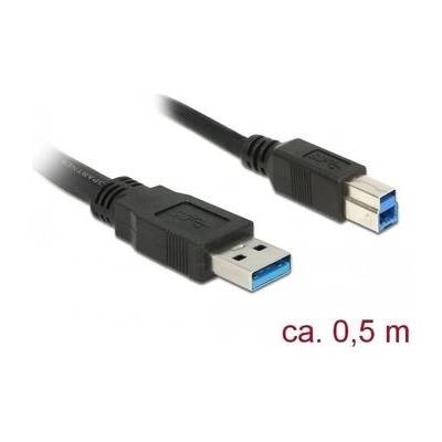 DeLock 85065-D USB 3.0 Typ-A samec gt; USB 3.0 Typ-B samec, 0,5m, černý