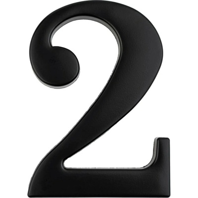 COBRA Domové číslo 2 nerez, čierna, 10 cm