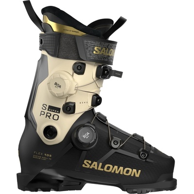 Salomon S PRO SUPRA DUAL BOA 105W Black Birch Gold Met. 25 25.5 26/27