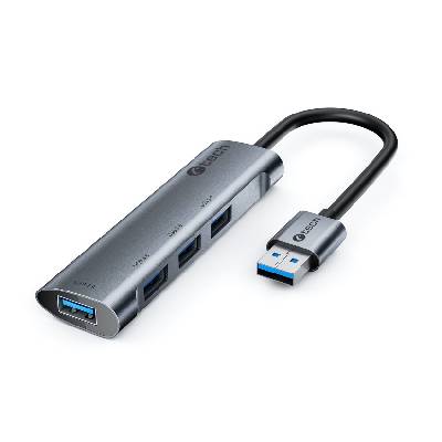 C-TECH HUB USB, UHB-U3-AL, 4x USB 3.2 Gen 1, hliníkové tělo UHB-U3-AL