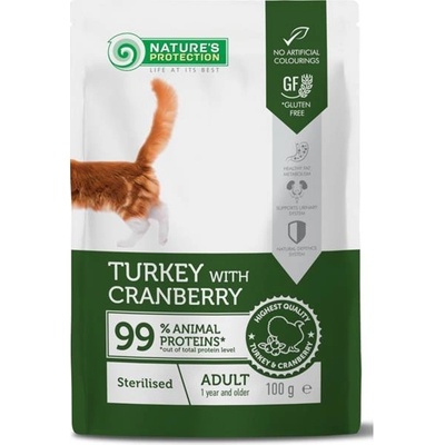 Nature's Protection Cat Sterilised Turkey and Cranberry 100 g