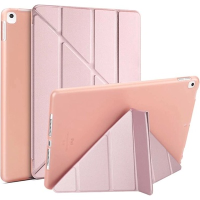 SES 2v1 Smart flip cover + zadní silikonový ochranný obal Apple iPad 10.2 2020 8. generace růžový 7975
