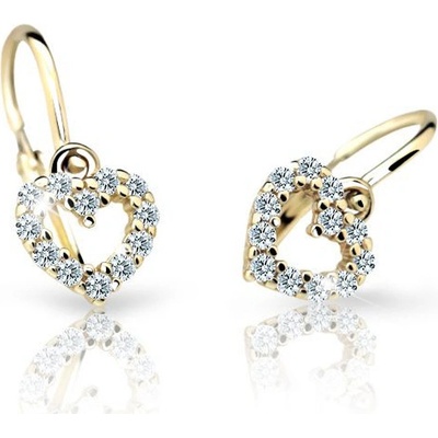 Cutie Jewellery Zlate detské naušnice C2157Z White