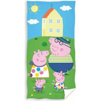 Carbotex osuška Prasiatko Pepina zábava na záhrade 70 x 140 cm