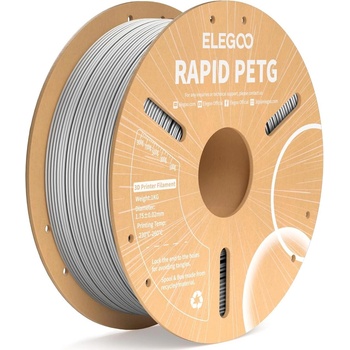 Elegoo RAPID PETG -1.75mm-1KG-Cardboard Spool-Grey (50.203.0222)