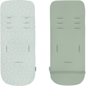 Kikkaboo Двулицева мемори подложка за количка Kikkaboo - Leaves, Mint (31106010108)