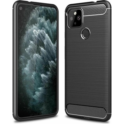 Tech-Protect Противоударен Калъф за Google Pixel 5, Tech-Protect Premium Carbon Case, Черен (0741718290030)