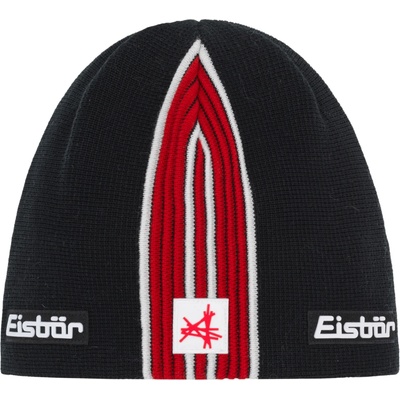 Eisbär Зимна шапка (beanie) Eisbär Ingemar XL Ski Austria Beanie - Black / White / Ketchup - размер One Size (904-5477-0111)