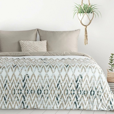 Takoy Obliečky 160x200 cm 3-dielna súprava farba biela, béžová s geometrickým motívom VERANO 4 design 91-HF-475480 | 160 x 200 cm
