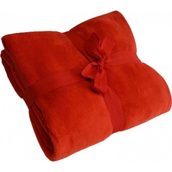 Printwear Teplá flísová mikroplyšová deka Červená