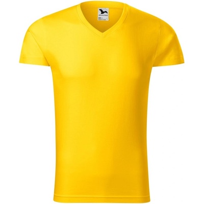 Malfini Slim FIt V-Neck žluté