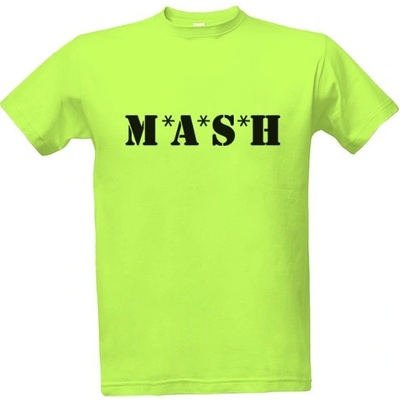 Tričko s potiskem MASH 4077 vojenská polní nemocnice pánské Green apple
