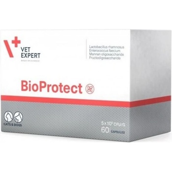 VetExpert BioProtect - хранителна добавка за кучета и котки, за възстановяване на нормалната микрофлора на храносмилателния канал, 60 капсули, Vet Expert - Полша