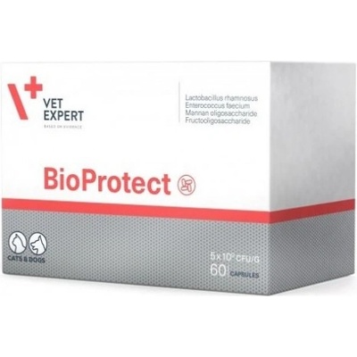 VetExpert BioProtect - хранителна добавка за кучета и котки, за възстановяване на нормалната микрофлора на храносмилателния канал, 60 капсули, Vet Expert - Полша