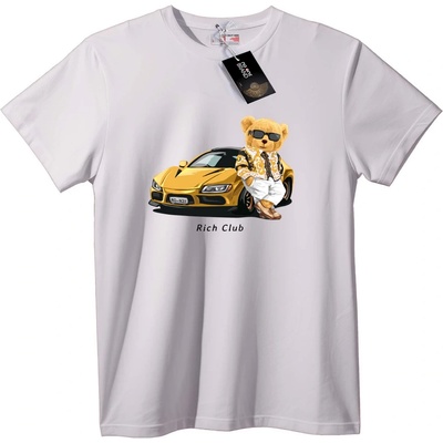 NOONEBRAND Тениска Богата Мечка с Кола - M, Black