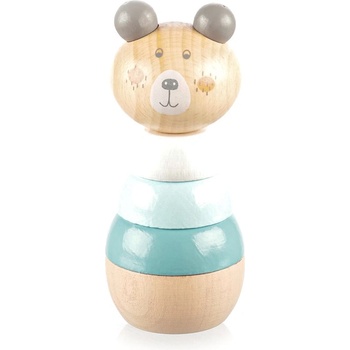 Zopa Wooden Rings Toy animal животно за подреждане от дърво Bear
