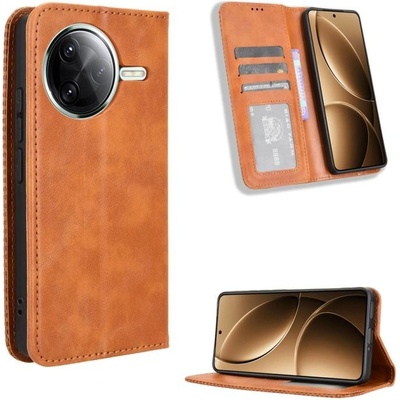Protemio 107466 BUSINESS Peněženkový kryt pro Xiaomi Poco F7 Pro / Poco F7 Ultra hnědý